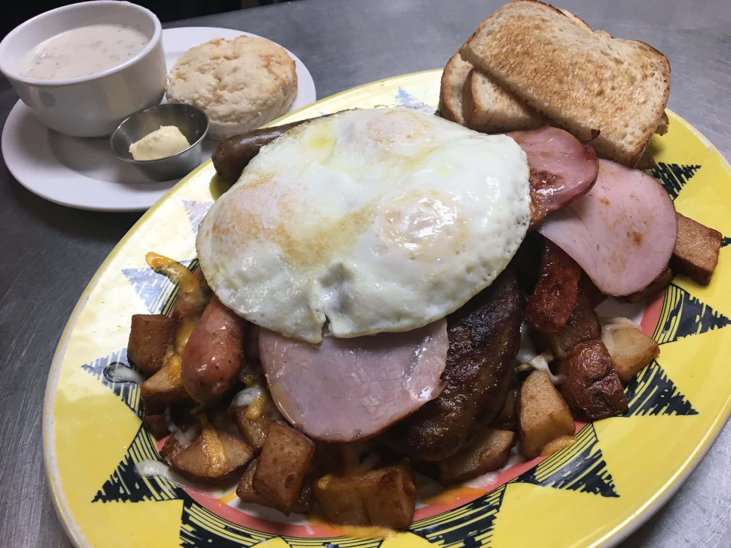 The Porkasaurus challenge plate at Bailey's in Omaha