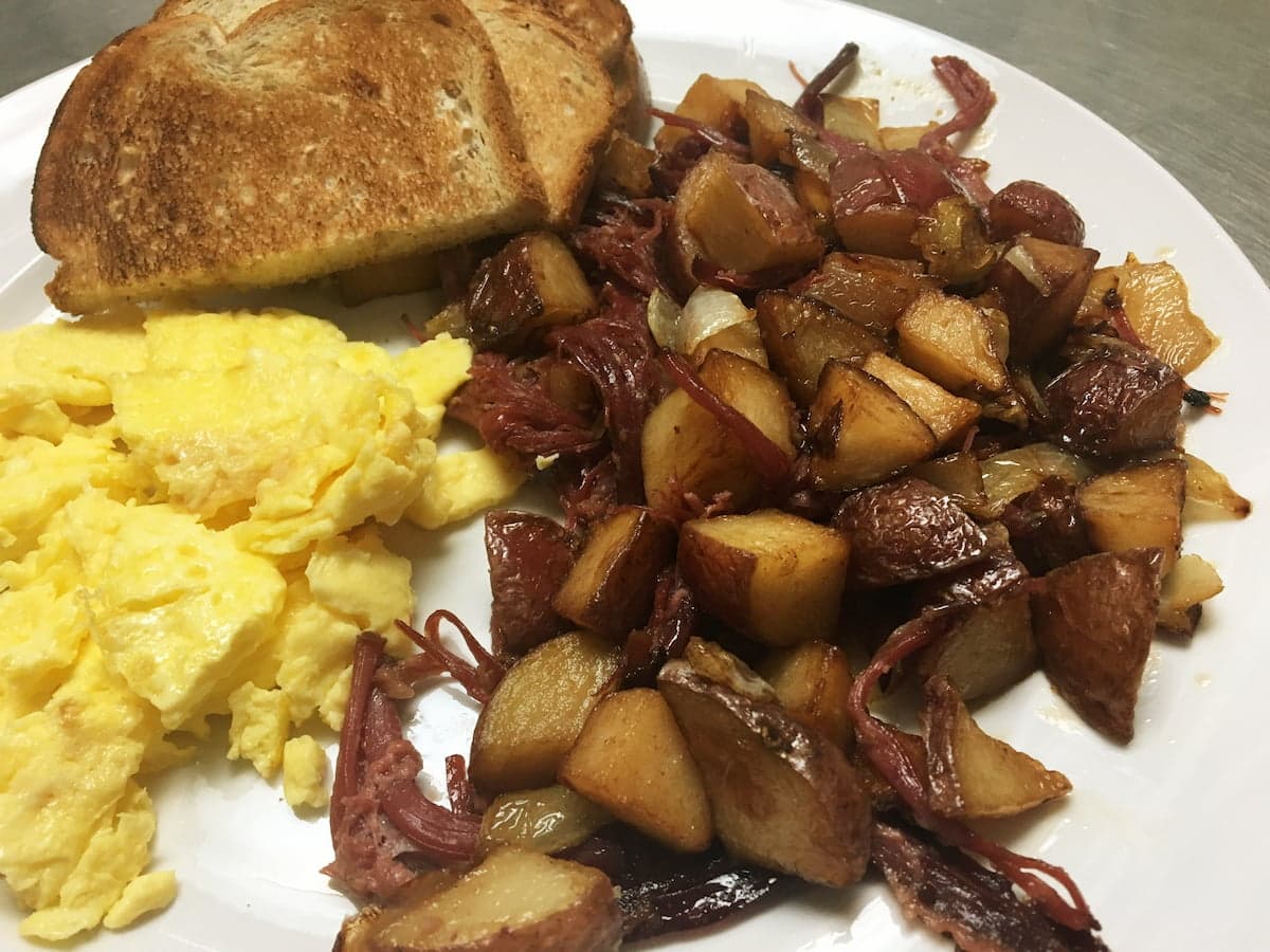 Homemade Corned Beef Hash at Bailey's Breakfast & Lunch in Omaha