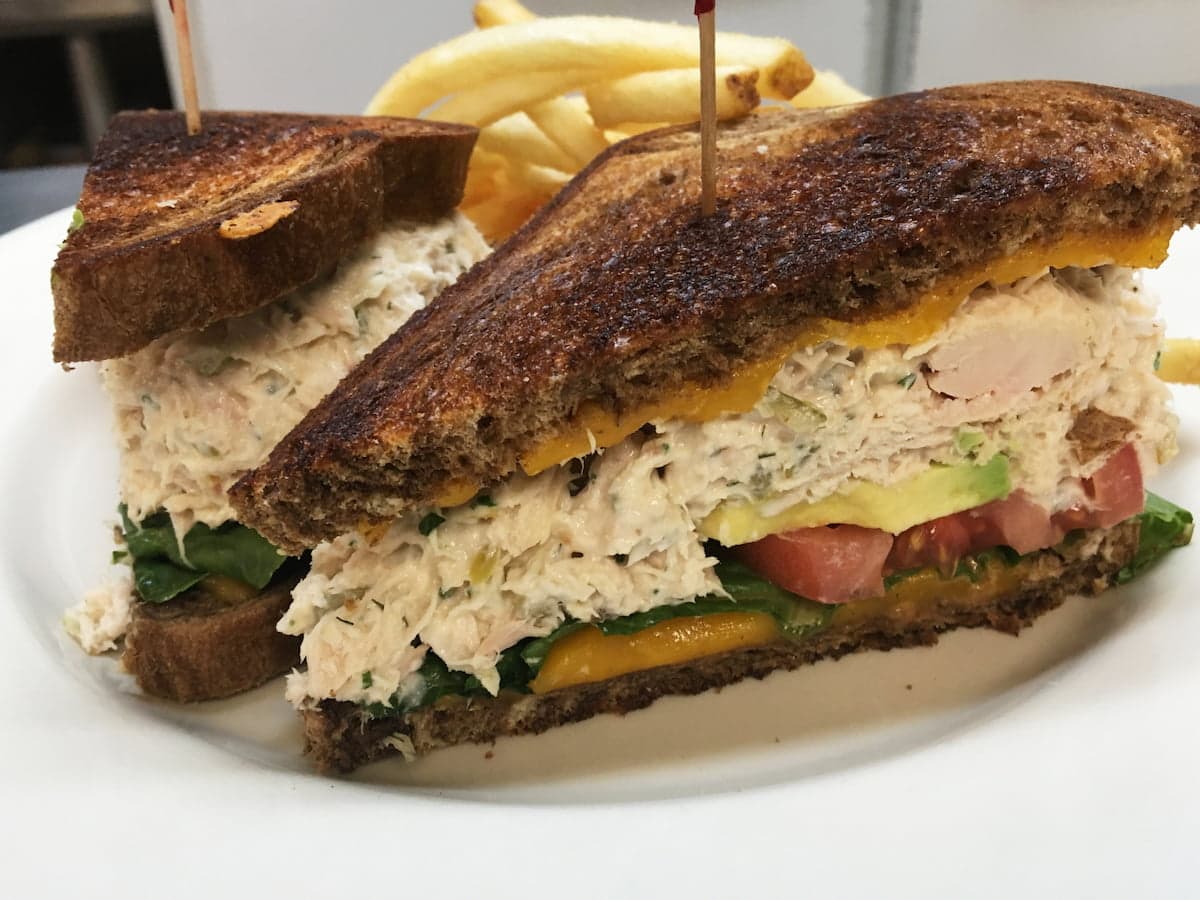 Tuna melt sandwich on grilled rye at Bailey’s Breakfast & Lunch in Omaha