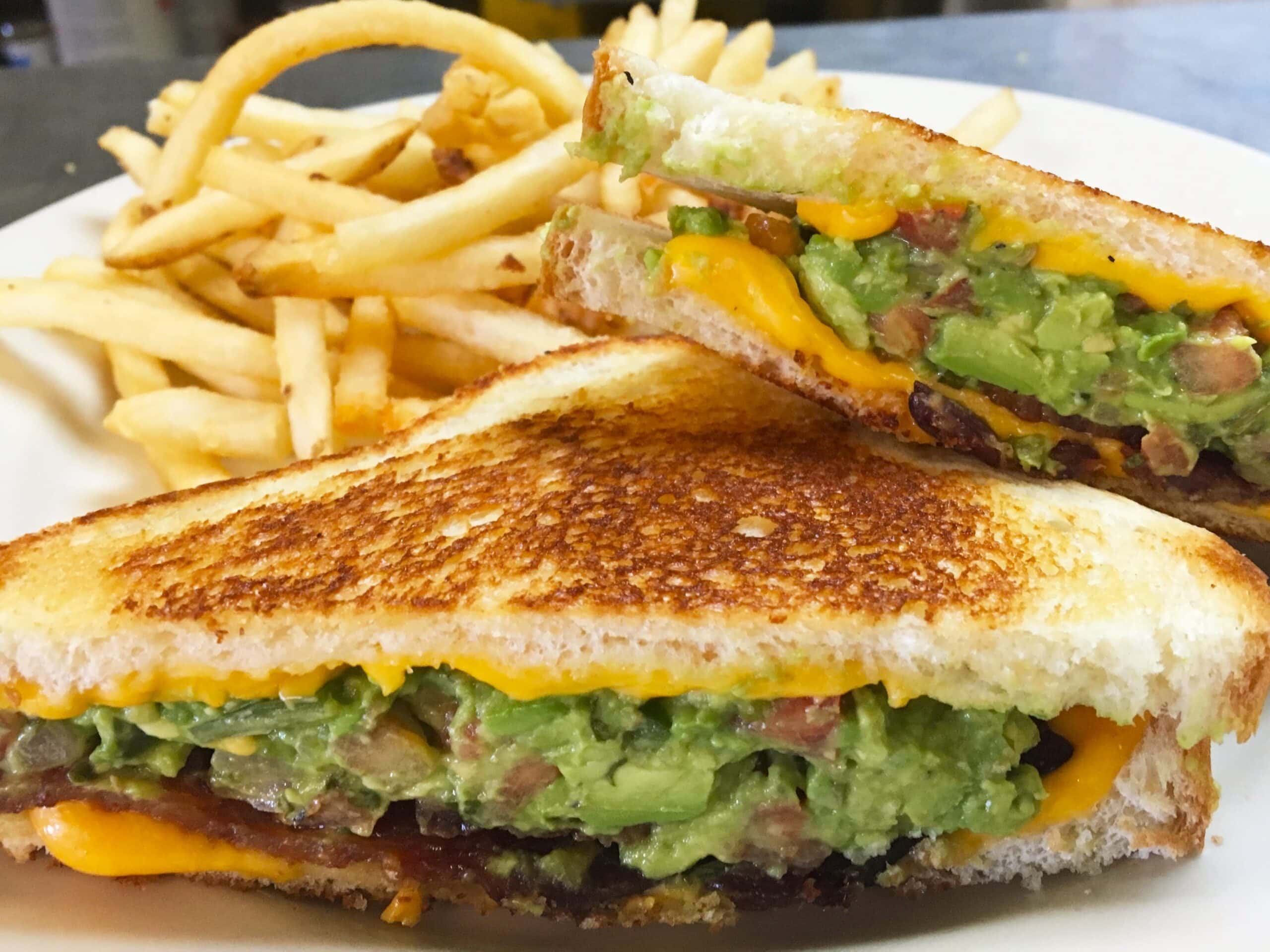 Bacon guacamole grilled cheese lunch special at Bailey's Breakfast & Lunch in Omaha