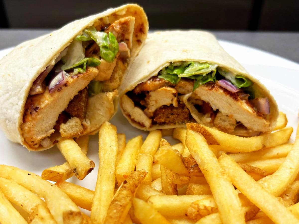 Chicken caesar wrap lunch special at Bailey's Breakfast & Lunch in Omaha