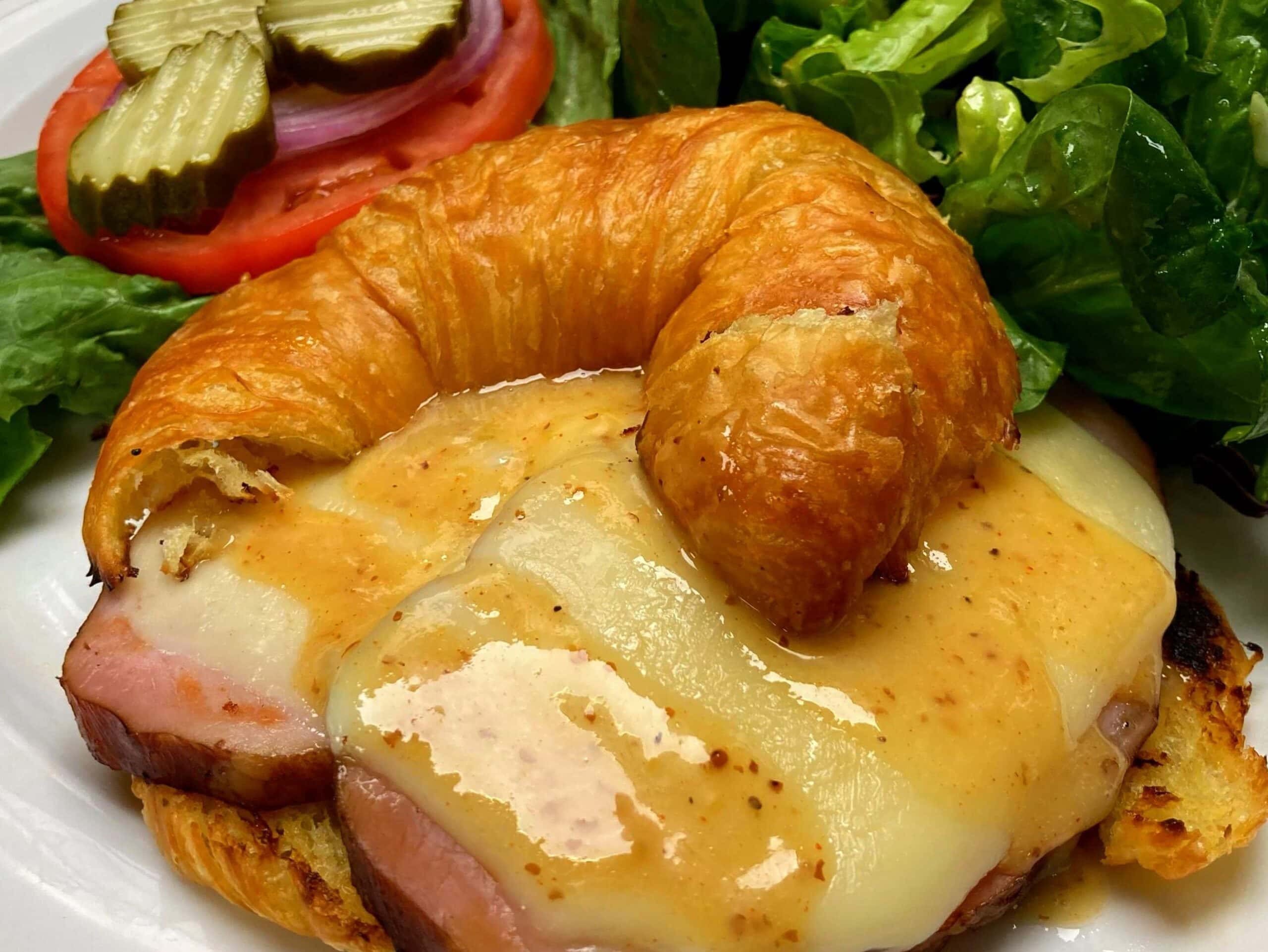Ham and cheese croissant lunch special at Bailey's Breakfast & Lunch in Omaha