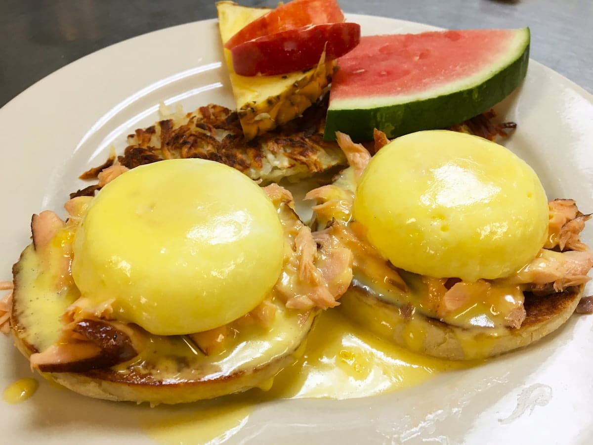Denmark benedict breakfast special at Bailey's Breakfast & Lunch in Omaha