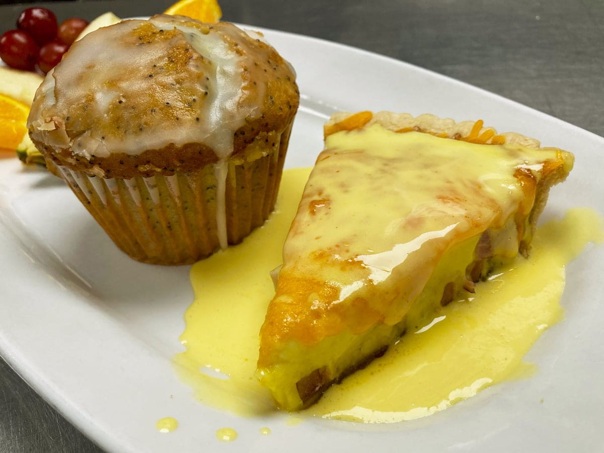 Bailey's quiche breakfast special at Bailey's Breakfast & Lunch in Omaha
