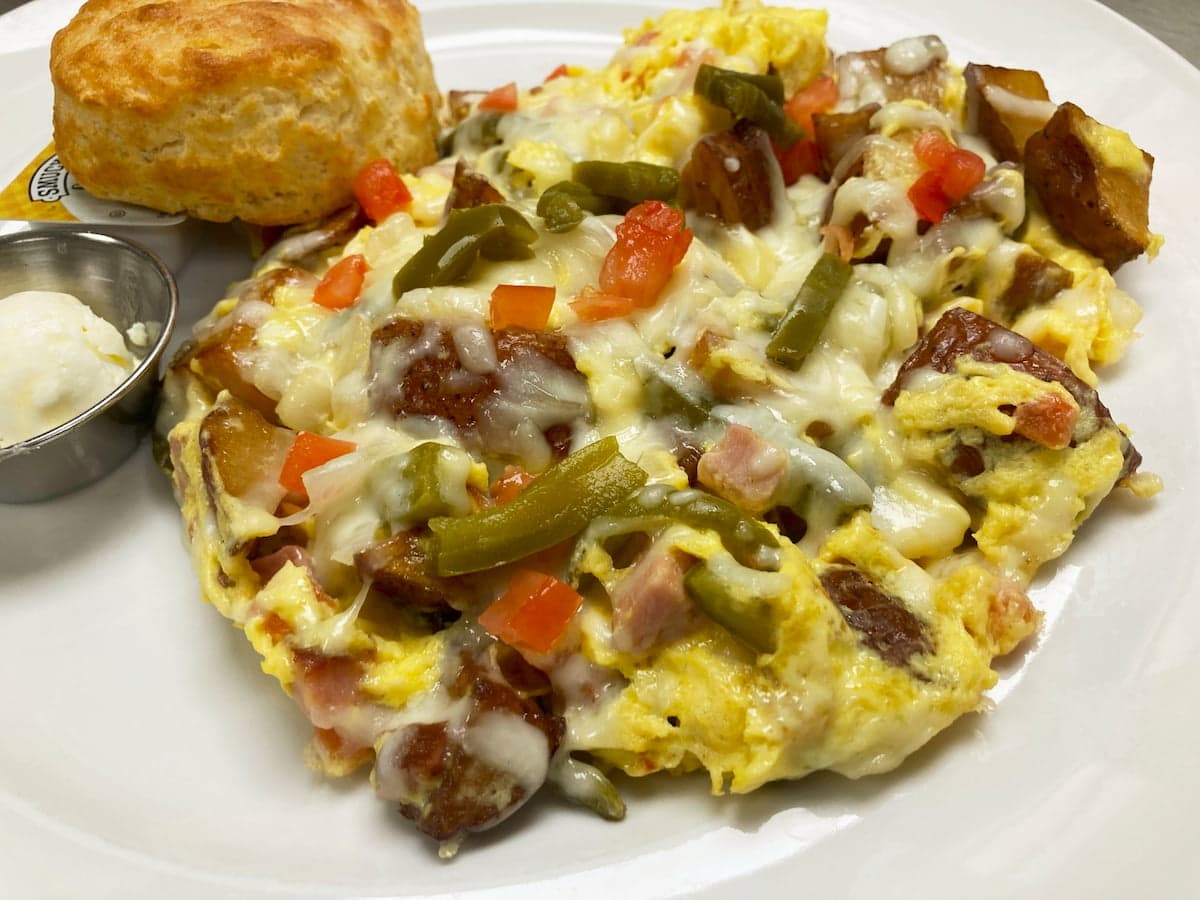 Nopalitos scramble breakfast special at Bailey's Breakfast & Lunch in Omaha
