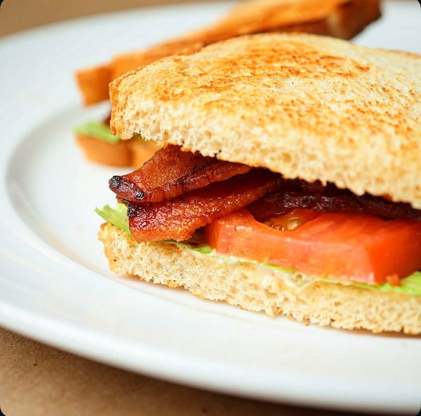 Bailey’s BLT sandwich with maple smoked bacon at Bailey’s Breakfast & Lunch in Omaha
