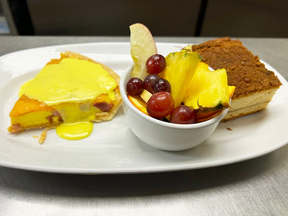 Bailey's quiche breakfast special at Bailey's Breakfast & Lunch in Omaha