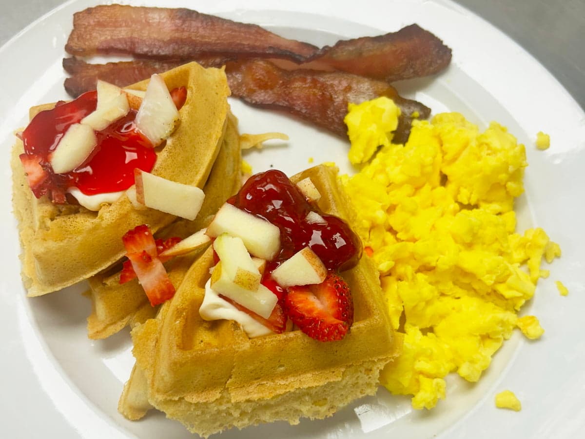 Bryan's Waffle Sandwich breakfast special at Bailey's Breakfast & Lunch in Omaha