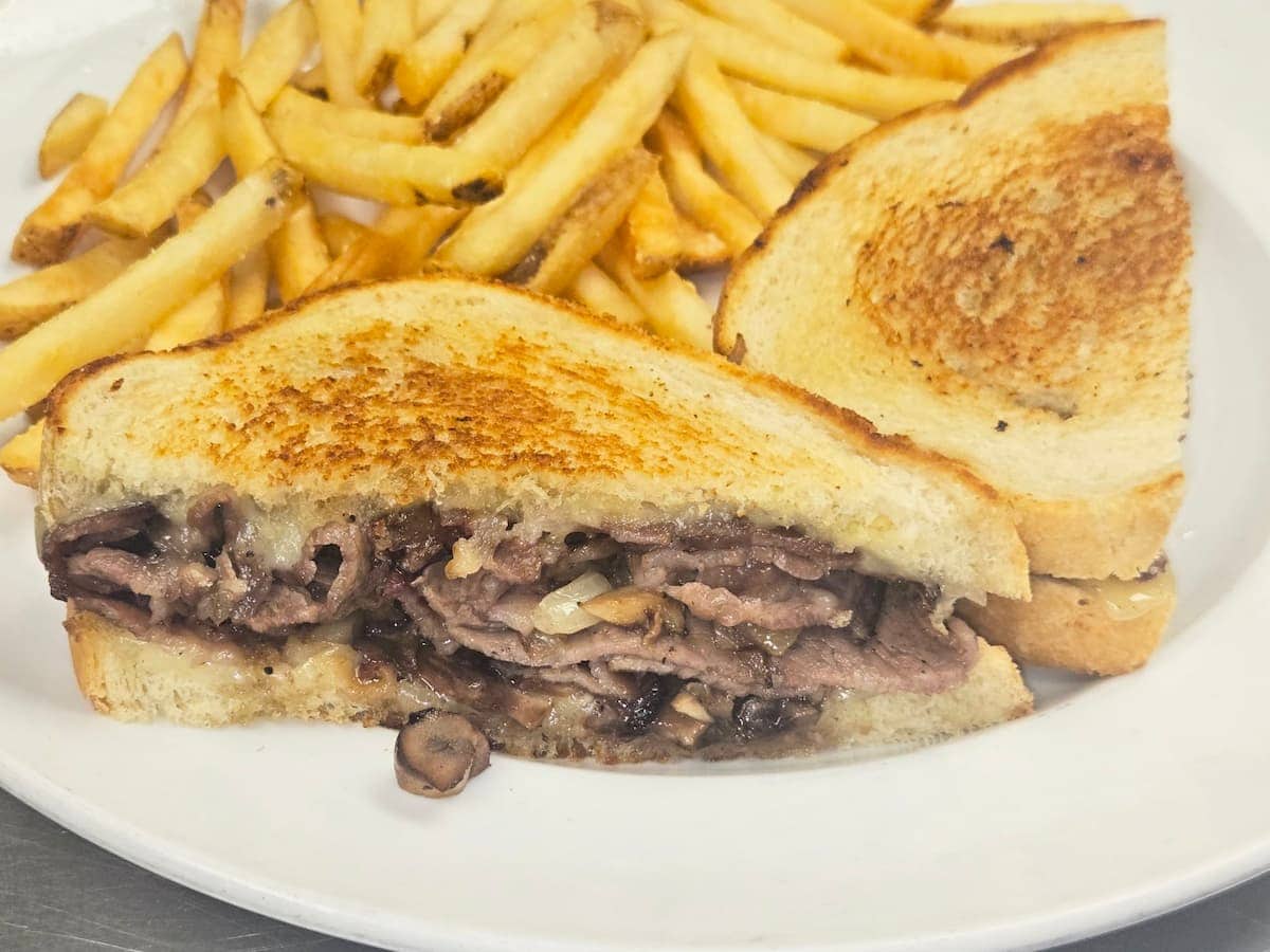 Ultimate prime rib sandwich lunch special at Bailey's Breakfast & Lunch in Omaha
