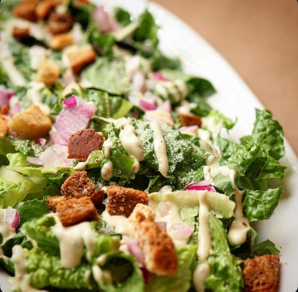 Caesar salad with romaine and parmesan at Bailey’s Breakfast & Lunch in Omaha
