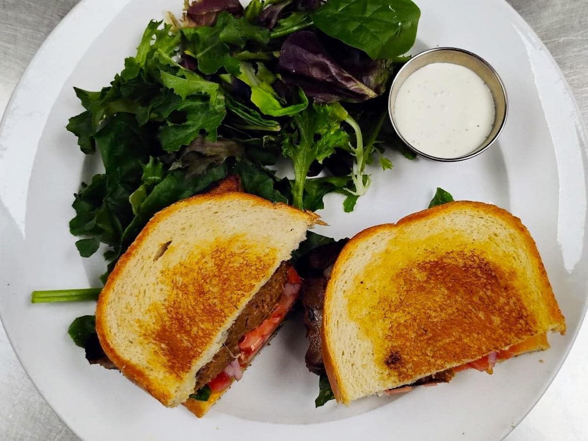 Meatloaf sandwich lunch special at Bailey's Breakfast & Lunch in Omaha