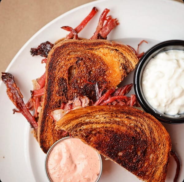 Reuben sandwich with corned beef and sauerkraut at Bailey’s Breakfast & Lunch in Omaha