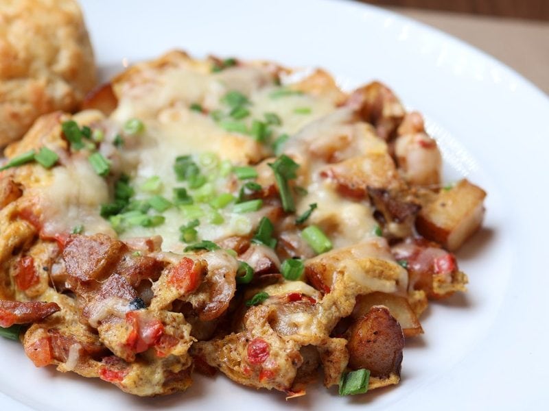Andouille Scrambler Sausagefest special at Bailey's in Omaha