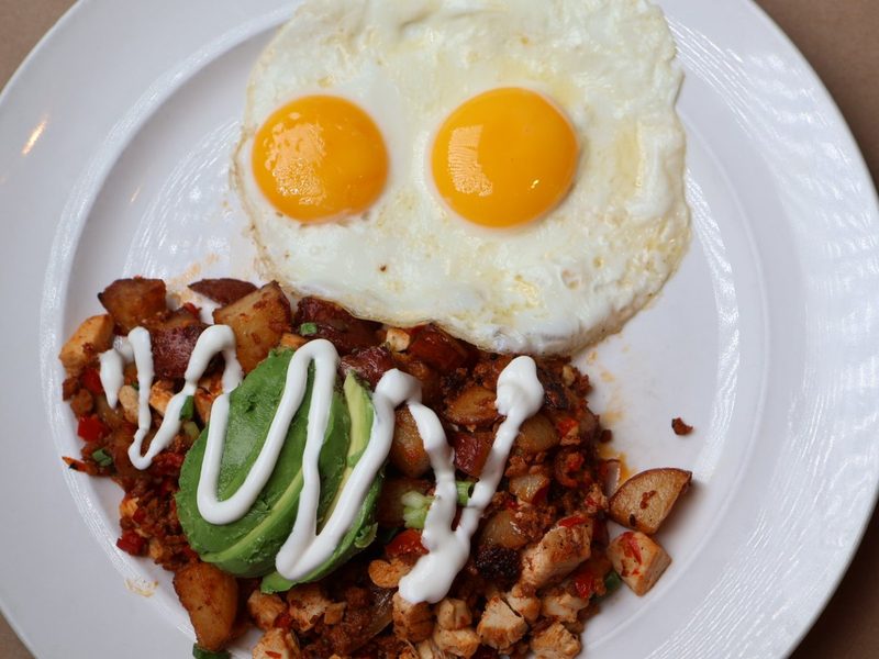 Chorizo Chicken Hash Sausagefest special at Bailey's in Omaha