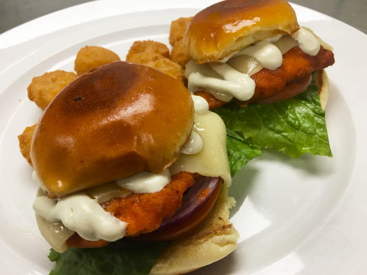Buffalo Chicken Sliders lunch special at Bailey's in Omaha