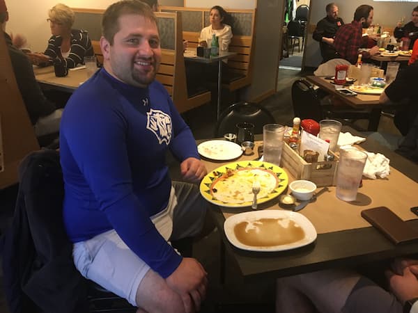 Porkasaurus challenge winner at Bailey's in Omaha