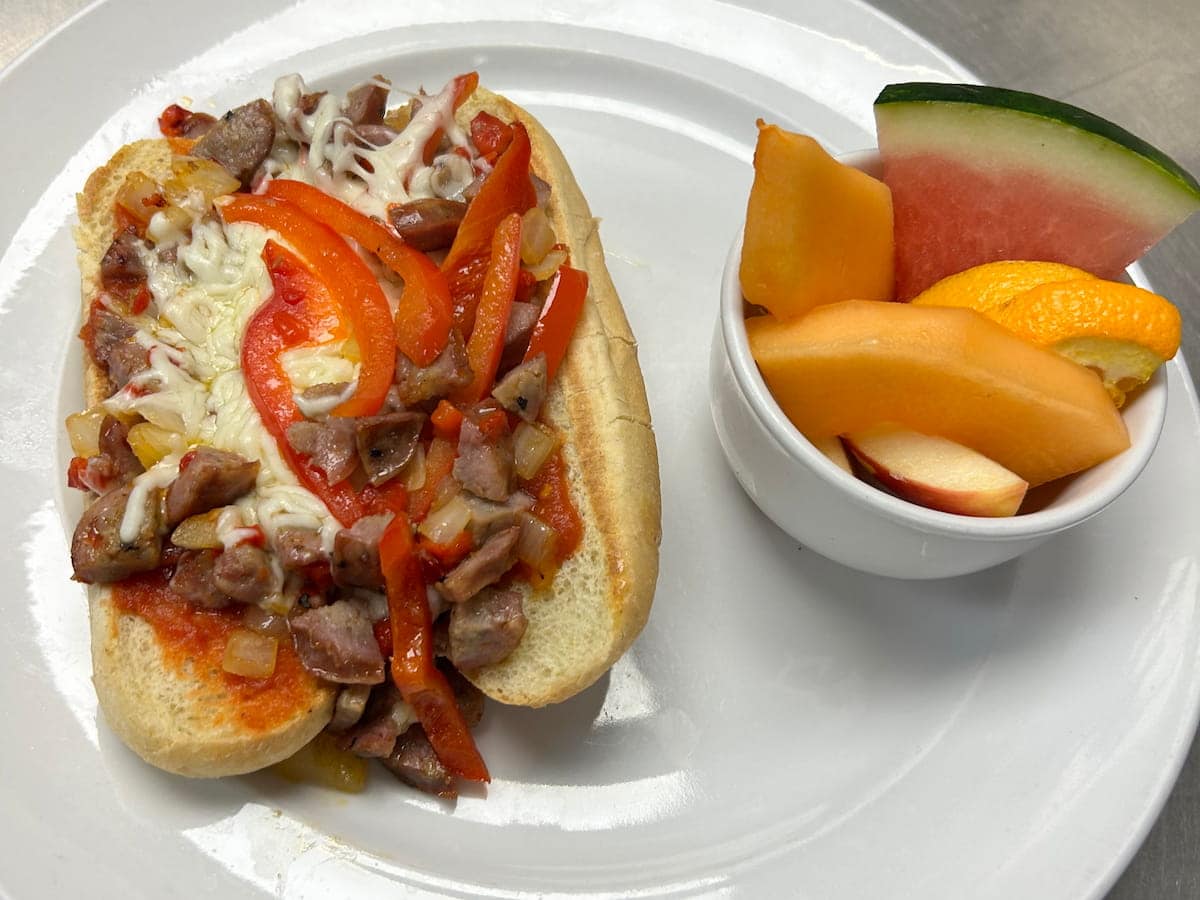 House-smoked Italian Sausage Sandwich lunch special at Bailey's in Omaha